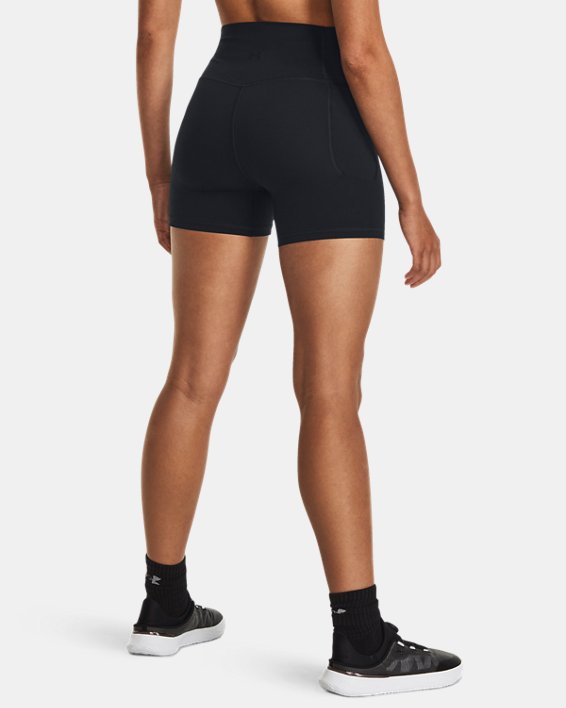Women's UA Meridian Middy Shorts, Black, pdpMainDesktop image number 1